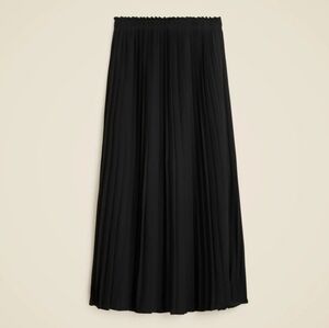 J. Crew Pleated Georgette Maxi Skirt - black